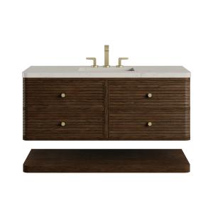 Allamari 48" Single Vanity, Sable w/ 3 CM Siberian Silestone Top