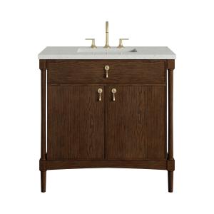 Kinnsden 36" Single Vanity, Sable Oak w/ 3 CM Lime Delight Silestone Top