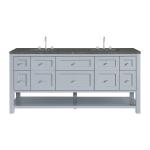Breckenridge 72" Double Vanity, Serenity Blue w/ 3 CM Parisien Bleu Top w/FreePower Wireless Charger