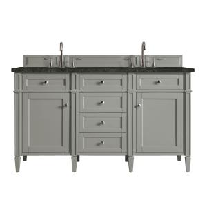 Brittany 60" Double Vanity, Urban Gray, w/ 3 CM Phantome Eclos Top
