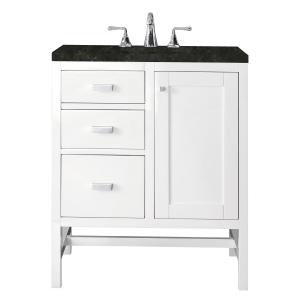 Addison 30" Single Vanity, Glossy White, w/ 3 CM Phantome Eclos Top
