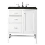 Addison 30" Single Vanity, Glossy White, w/ 3 CM Phantome Eclos Top
