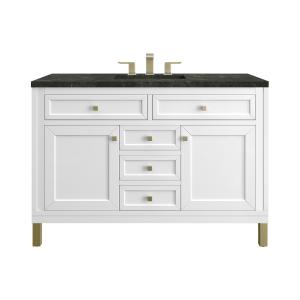 Chicago 48" Single Vanity, Glossy White, w/ 3 CM Phantome Eclos Top