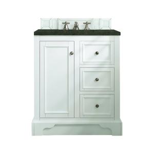 De Soto 30" Single Vanity, Bright White, w/ 3 CM Phantome Eclos Top