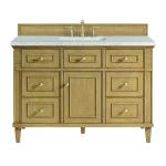 Lorelai 48" Single Vanity, Light Natural Oak w/ 3 CM Eternal Jasmine Pearl Silestone Top w/FreePower Wireless Charger