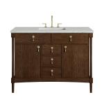 Kinnsden 48" Single Vanity, Sable Oak w/ 3 CM Ethereal Noctis Silestone Top