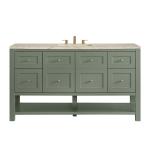 Breckenridge 60" Single Vanity, Smokey Celadon, w/ 3 CM Tajnar Eclos Top