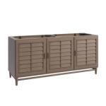 Portland 72IN Double Vanity Cabinet Whitewashed Walnut