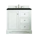 De Soto 36" Single Vanity, Bright White, w/ 3 CM Phantome Eclos Top
