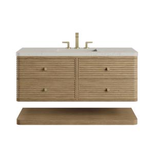 Allamari 48" Single Vanity, Dune Mist w/ 3 CM Siberian Silestone Top w/FreePower Wireless Charger