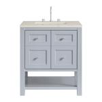 Breckenridge 30" Single Vanity, Serenity Blue, w/ 3 CM Siberian Silestone Top