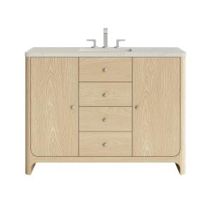 Gracyn 48" Single Vanity, Coastal Driftwood, w/ 3 CM Siberian Silestone Widespread Top