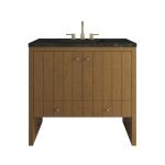 Hudson 36" Single Vanity, Honey Oak w/ 3 CM Phantome Eclos Top
