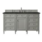 Brittany 60" Single Vanity, Urban Gray, w/ 3 CM Phantome Eclos Top