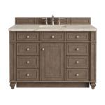 Bristol 48" Single Vanity, Whitewashed Walnut, w/ 3 CM Tajnar Eclos Top w/FreePower Wireless Charger