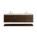 Allamari 72" Double Vanity, Sable w/ 3 CM Tajnar Eclos Top