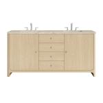 Gracyn 72" Double Vanity, Coastal Driftwood, w/ 3 CM Tajnar Eclos Widespread Top