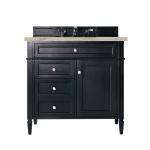 Brittany 36" Single Vanity, Black Onyx, w/ 3 CM Tajnar Eclos Top