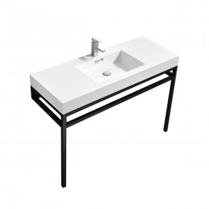 Haus Stainless Steel Console w/ White Acrylic Sink