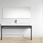 Haus Stainless Steel Console w/ White Acrylic Sink