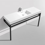 Haus Stainless Steel Console w/ White Acrylic Sink