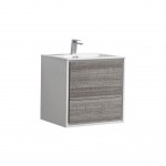 DeLusso Wall Mount Modern Bathroom Vanity