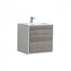 DeLusso Wall Mount Modern Bathroom Vanity