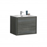 DeLusso Wall Mount Modern Bathroom Vanity