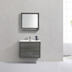 DeLusso Wall Mount Modern Bathroom Vanity