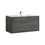 DeLusso Wall Mount Modern Bathroom Vanity