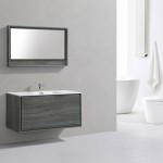 DeLusso Wall Mount Modern Bathroom Vanity