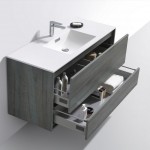 DeLusso Wall Mount Modern Bathroom Vanity