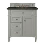 Brittany 30" Single Vanity, Urban Gray, w/ 3 CM Phantome Eclos Top