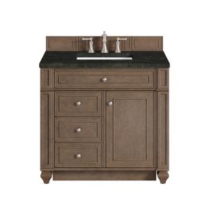 Bristol 36" Single Vanity, Whitewashed Walnut, w/ 3 CM Phantome Eclos Top