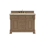 Brookfield 48" Single Vanity, Pecan, w/ 3 CM Tajnar Eclos Top