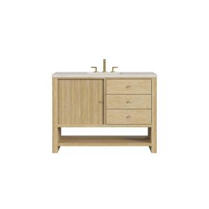 Marigot 48" Single Vanity, Sunwashed Oak, w/ 3 CM Siberian Silestone Top w/FreePower Wireless Charger