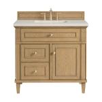 Lorelai 36" Single Vanity, Light Natural Oak, w/ 3 CM Siberian Silestone Top