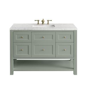 Breckenridge 48" Single Vanity, Smokey Celadon w/ 3 CM Eternal Jasmine Pearl Top w/FreePower Wireless Charger