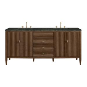 Myrrin 72" Vanity, Mid Century Walnut, w/ 3 CM Phantome Eclos Top
