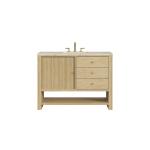 Marigot 48" Single Vanity, Sunwashed Oak, w/ 3 CM Tajnar Eclos Top