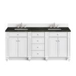 Bristol 72" Double Vanity, Bright White, w/ 3 CM Phantome Eclos Top