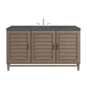 Portland 60IN Single Vanity Whitewashed Walnut w/ 3 CM Parisien Bleu Silestone Top w/FreePower Wireless Charger