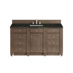 Bristol 60" Single Vanity Whitewashed Walnut, w/ 3 CM Phantome Eclos Top
