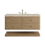 Allamari 48" Single Vanity, Dune Mist w/ 3 CM Tajnar Eclos Top w/FreePower Wireless Charger