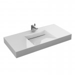 Aquamoon Venice Integrated Countertop White Infinity Sink