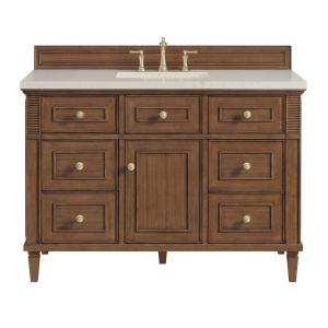 Lorelai 48" Single Vanity, Mid-Century Walnut, w/ 3 CM Siberian Silestone Top