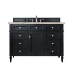 Brittany 48" Single Vanity, Black Onyx, w/ 3 CM Tajnar Eclos Top