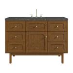 Laurent 48" Single Vanity, Honey Oak w/ 3 CM Parisien Bleu Silestone Top