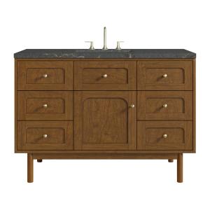Laurent 48" Single Vanity, Honey Oak w/ 3 CM Parisien Bleu Silestone Top w/FreePower Wireless Charger
