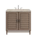Portland 36IN Single Vanity Whitewashed Walnut w/ 3 CM Tajnar Eclos Top